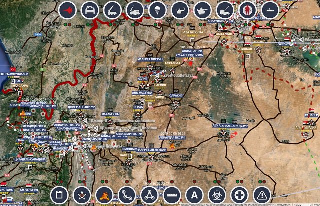 Обзор карты боевых действий в Сирии 9 октября 2015 года