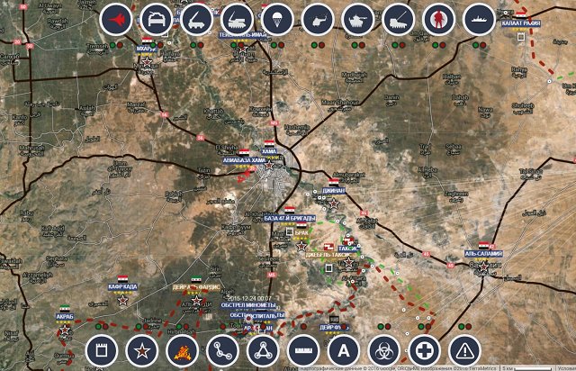 Обзор карты боевых действий в Сирии 5 января 2017 года