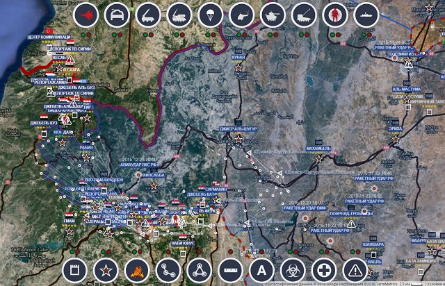 Обзор карты боевых действий в Сирии 14 января 2017 года