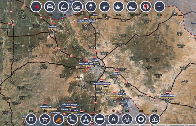Обзор карты боевых действий в Сирии 24 февраля 2017 года