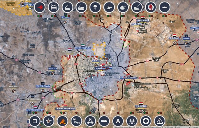 Обзор карты боевых действий в Сирии 14 июня 2017 года
