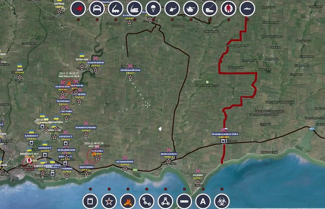 Видео-обзор интерактивной карты боевых действий на утро 6 ноября