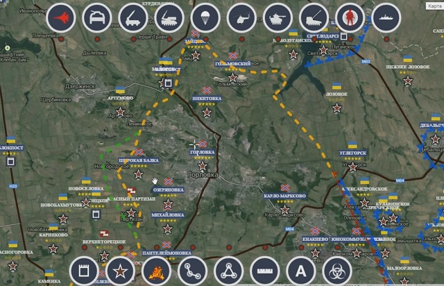 Видео-обзор интерактивной карты боевых действий на 8 ноября