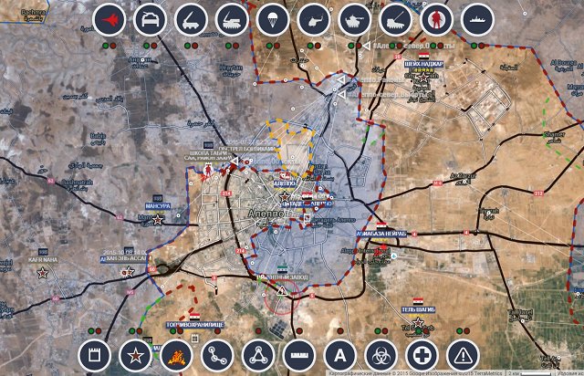 Обзор карты боевых действий в Сирии 26 октября 2015 года