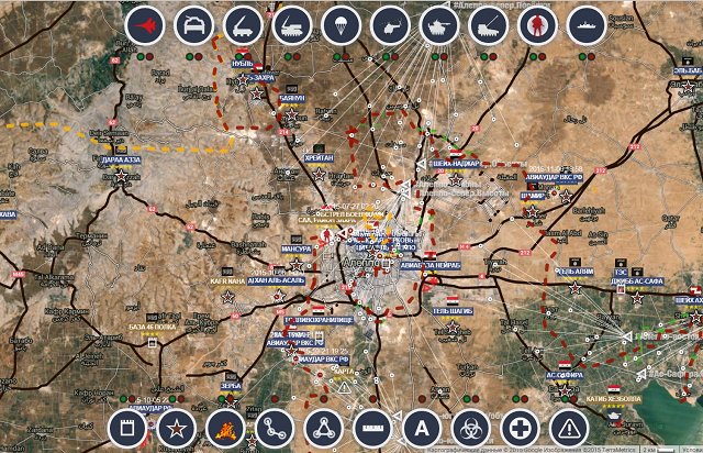 Обзор карты боевых действий в Сирии 8 ноября 2015 года