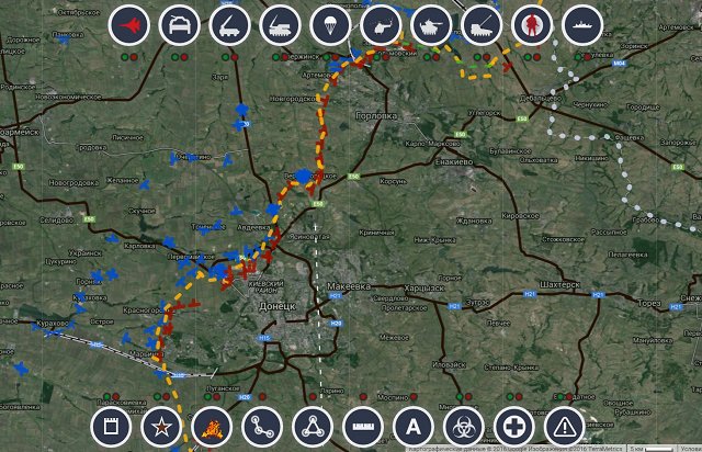 Обзор карты боевых действий в Новороссии 31.01.2016