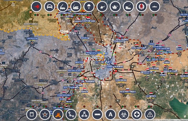 Обзор карты боевых действий в Сирии 22 февраля 2017 года
