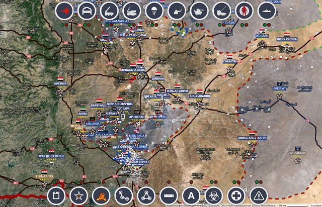 Обзор карты боевых действий в Сирии 24 марта 2017 года
